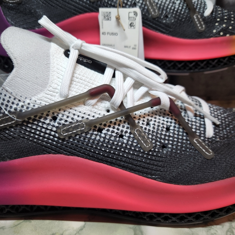 adidas Men's Athletic Shoes Gray White Pink Purple Gradient - Picture 8 of 13